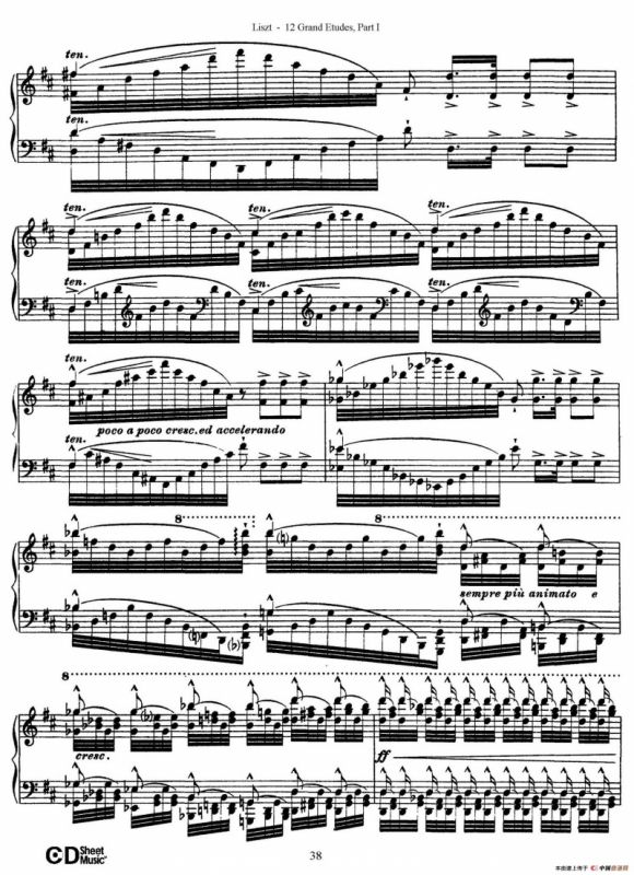 12 Grand Etudes S.137（12首华丽的练习曲·6）