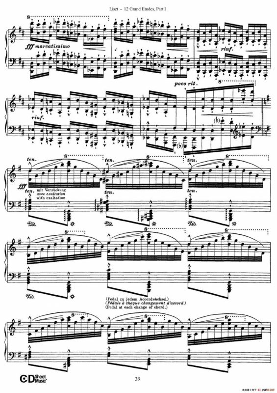 12 Grand Etudes S.137（12首华丽的练习曲·6）