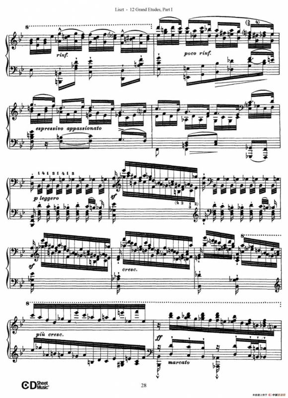 12 Grand Etudes S.137（12首华丽的练习曲·5）