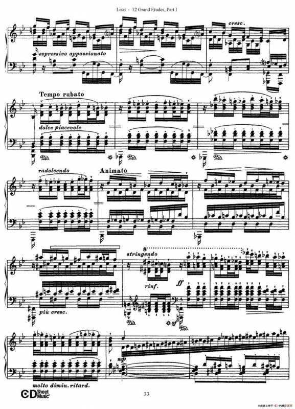 12 Grand Etudes S.137（12首华丽的练习曲·5）
