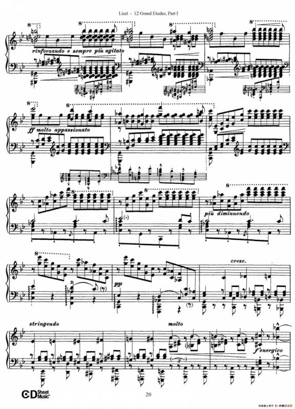 12 Grand Etudes S.137（12首华丽的练习曲·4）