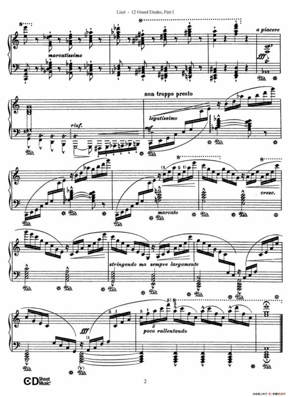 12 Grand Etudes S.137（12首华丽的练习曲·1）