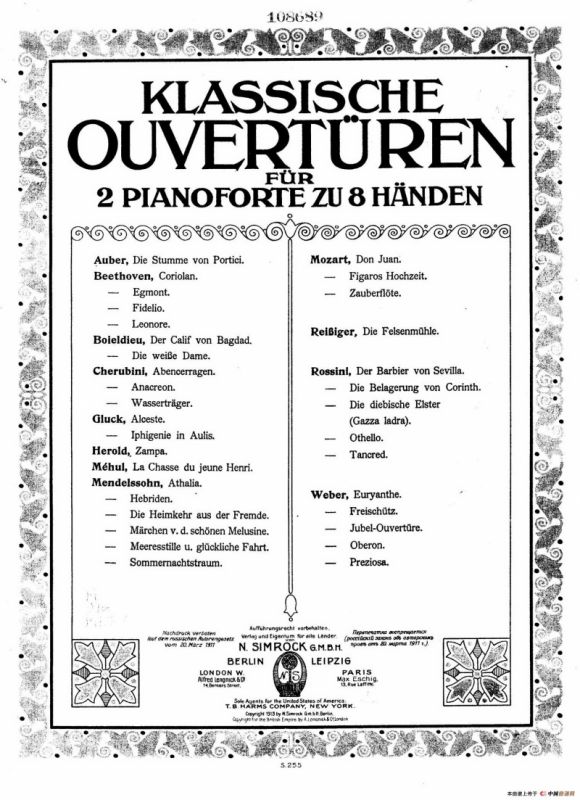 Ein Sommernachtstraum Overture Op.21（仲夏夜之梦序曲·八手联弹版）