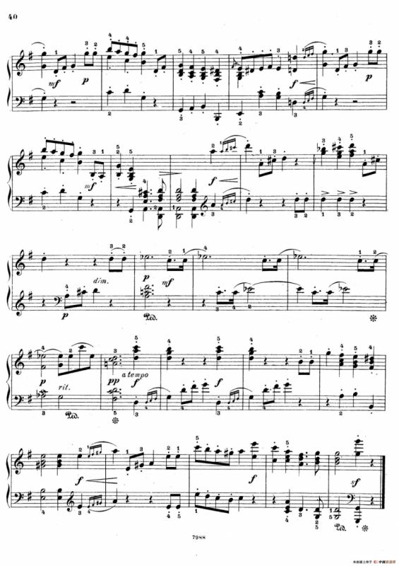 Five Sonatinas Op.70（5首钢琴小奏鸣曲·4）