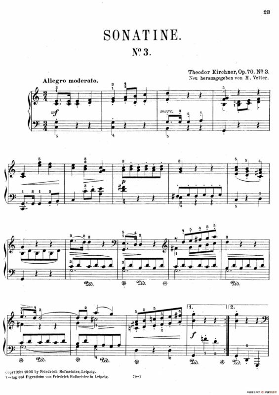 Five Sonatinas Op.70（5首钢琴小奏鸣曲·3）
