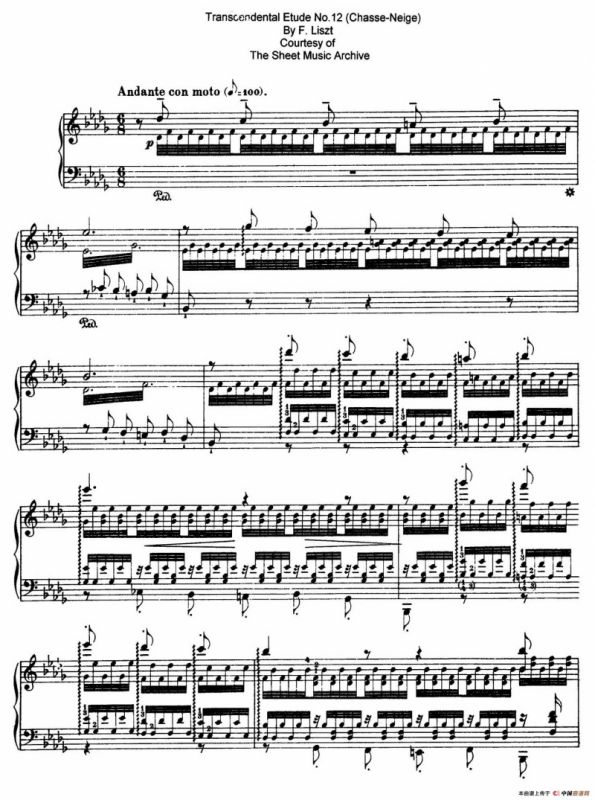 12 Etudes dexecution Transcendante S.139（12首超技练习曲·12）
