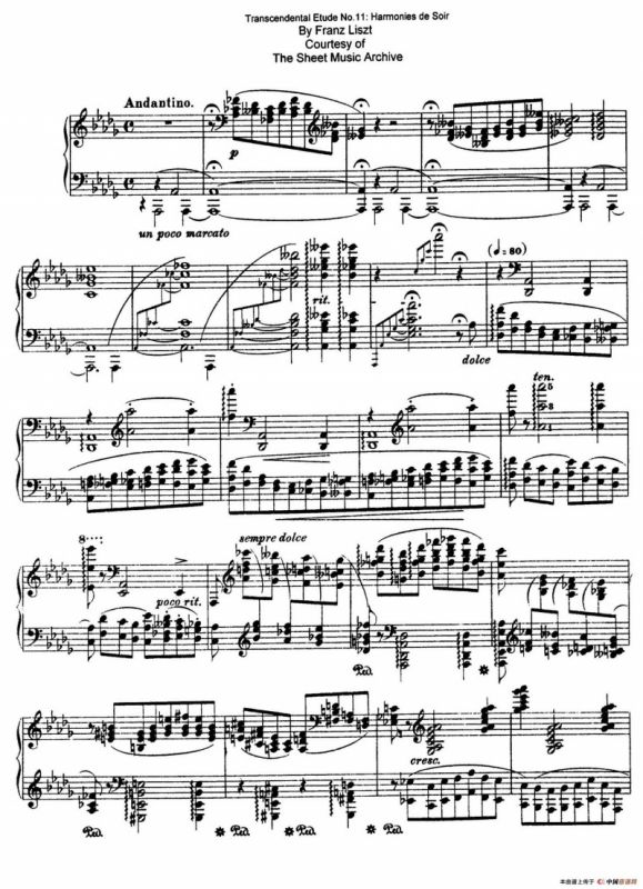 12 Etudes dexecution Transcendante S.139（12首超技练习曲·11）