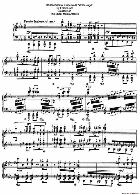 12 Etudes dexecution Transcendante S.139（12首超技练习曲·8）