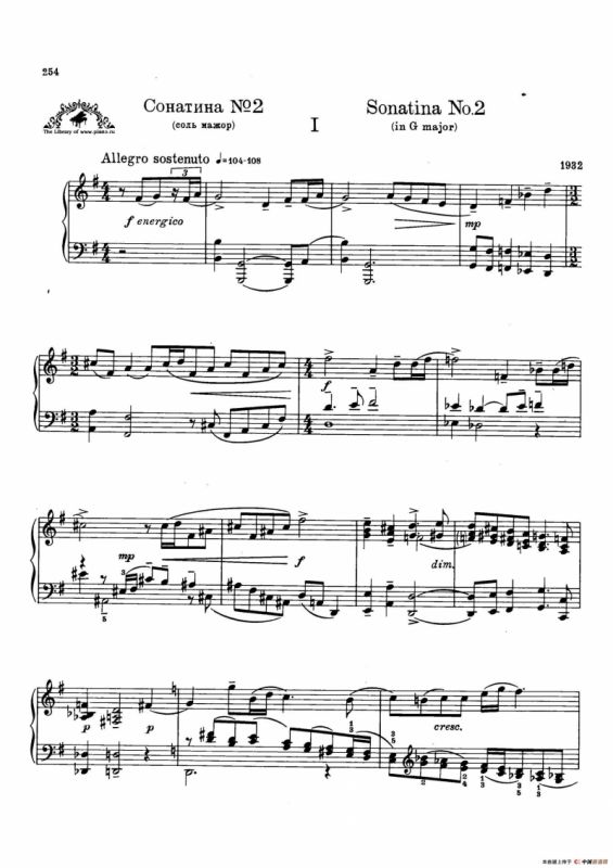 Two Sonatinas for Piano Op.54 No.2（2首钢琴小奏鸣曲·2）