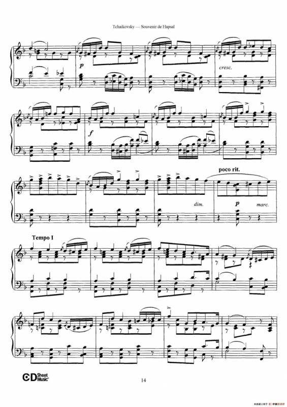 Souvenir de Hapsal Op.2（哈普萨的回忆·3）