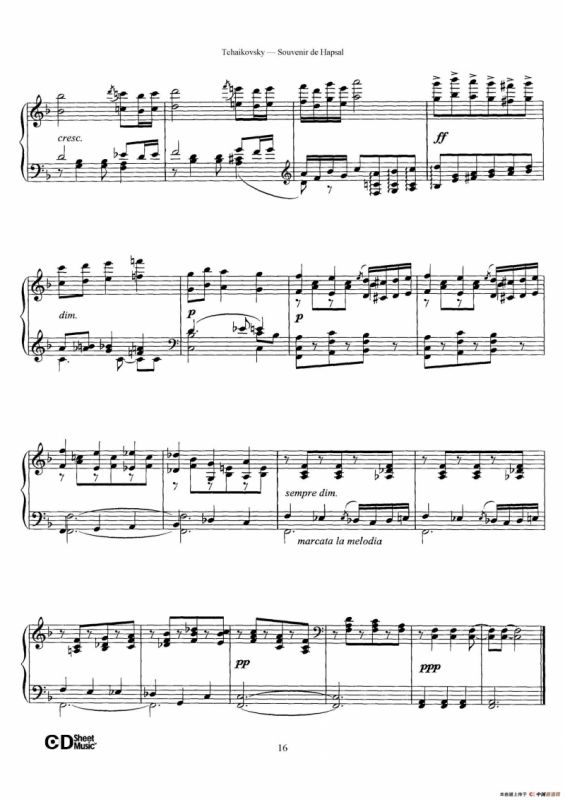 Souvenir de Hapsal Op.2（哈普萨的回忆·3）