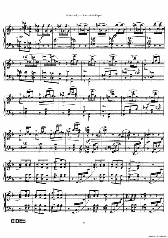 Souvenir de Hapsal Op.2（哈普萨的回忆·2）