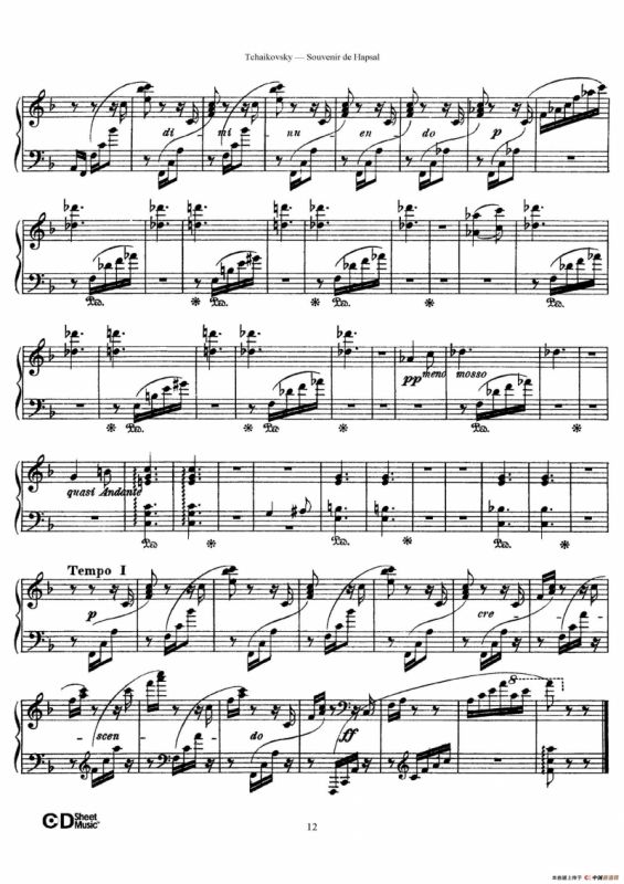 Souvenir de Hapsal Op.2（哈普萨的回忆·2）