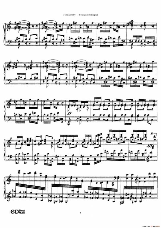 Souvenir de Hapsal Op.2（哈普萨的回忆·1）