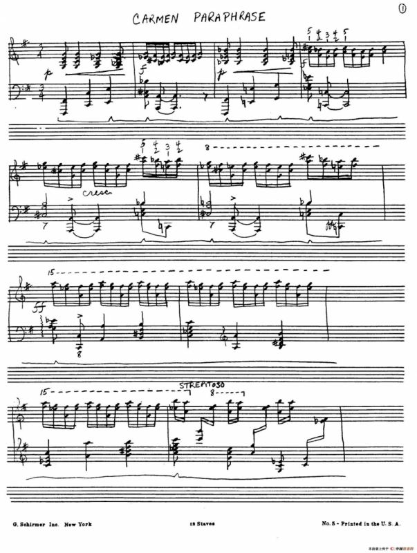 Carmen Variations 12 Pieces（12首卡门主题变奏曲·12）