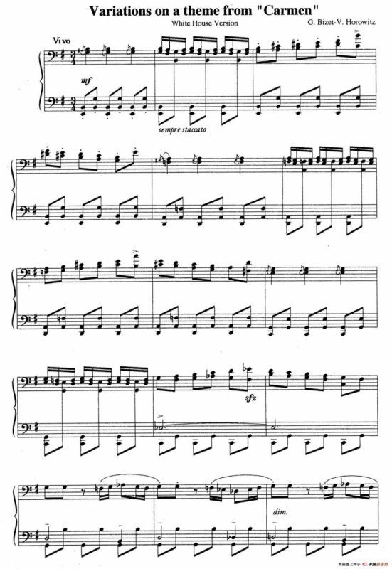 Carmen Variations 12 Pieces（12首卡门主题变奏曲·11）
