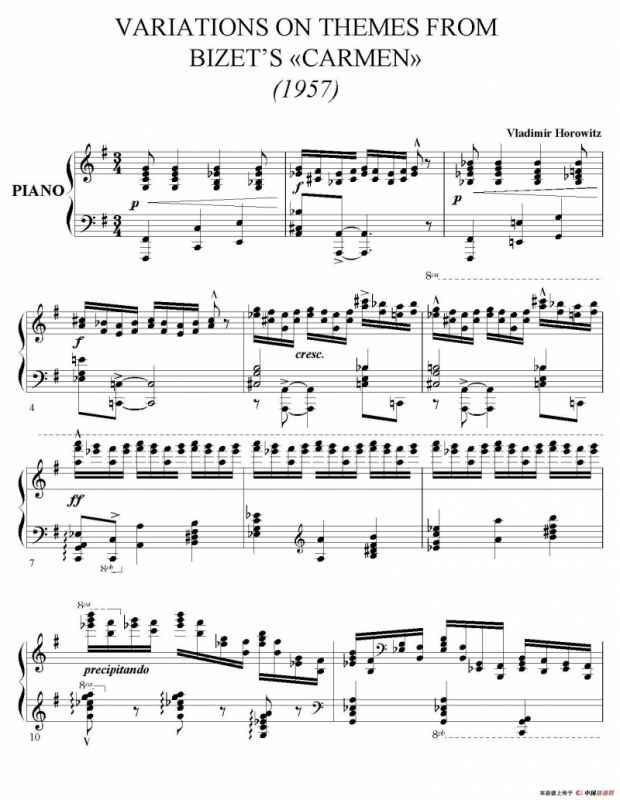 Carmen Variations 12 Pieces（12首卡门主题变奏曲·5）