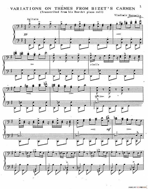 Carmen Variations 12 Pieces（12首卡门主题变奏曲·2）