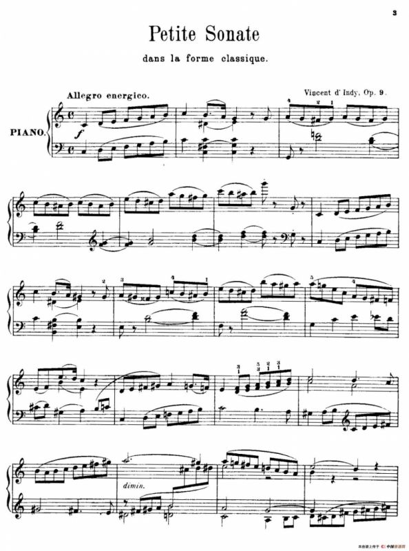 Petite Sonate Dans La Forme Classique Op.9（古典小奏鸣曲）