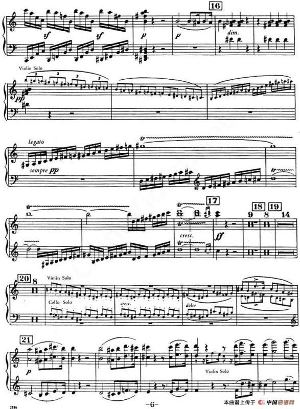 C大调小提琴协奏曲 Op.56（钢琴独奏）