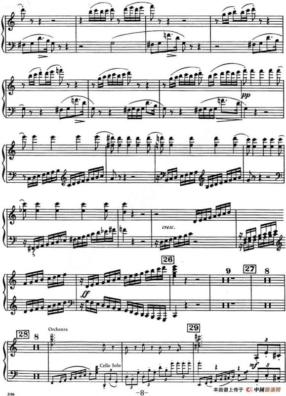 C大调小提琴协奏曲 Op.56（钢琴独奏）