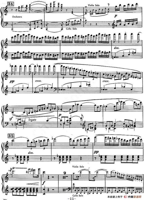C大调小提琴协奏曲 Op.56（钢琴独奏）