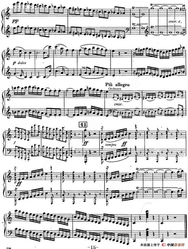 C大调小提琴协奏曲 Op.56（钢琴独奏）