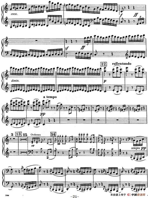 C大调小提琴协奏曲 Op.56（钢琴独奏）