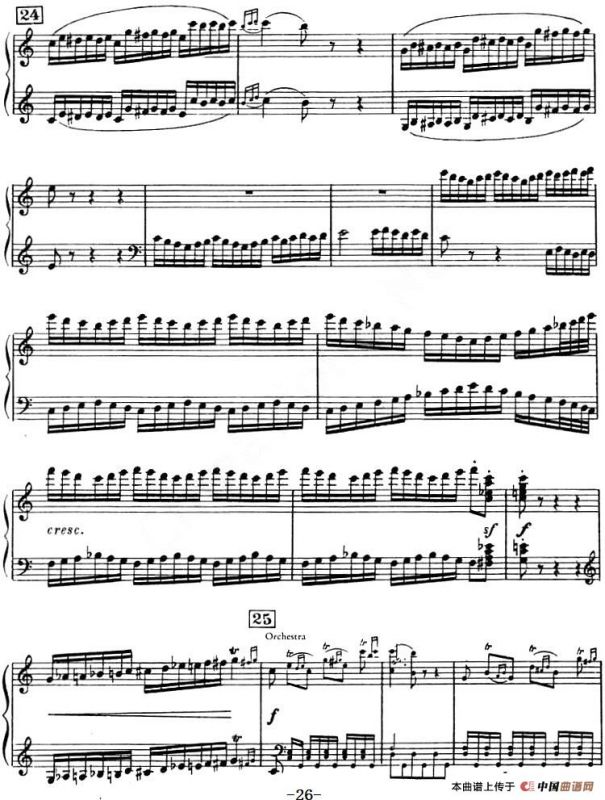 C大调小提琴协奏曲 Op.56（钢琴独奏）