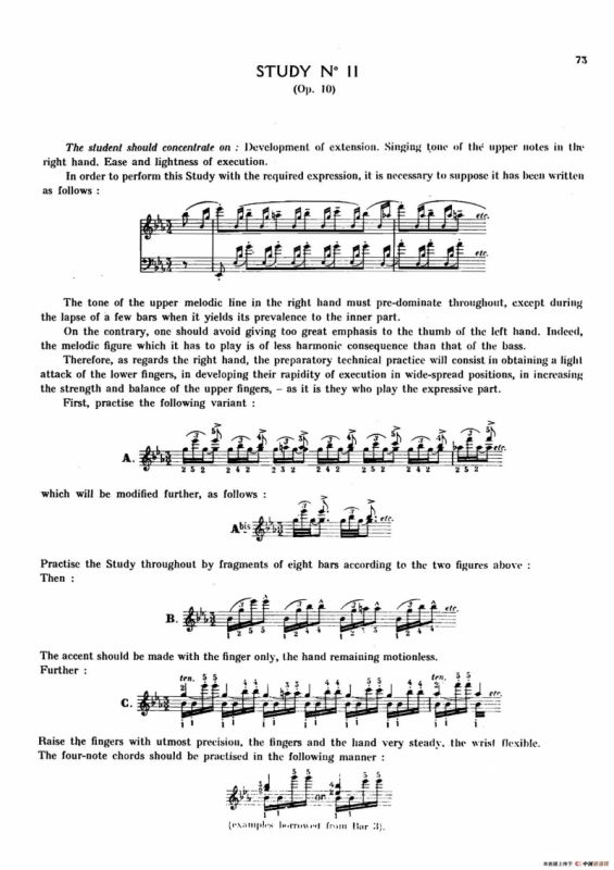 12 Etudes Op.10 柯尔托教学版（12首练习曲·11）