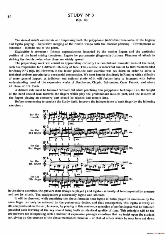 12 Etudes Op.10 柯尔托教学版（12首练习曲·3）
