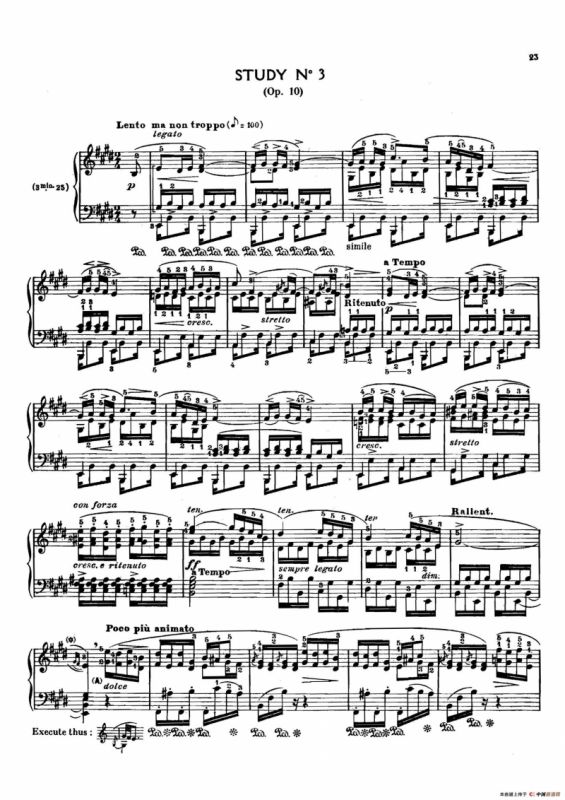 12 Etudes Op.10 柯尔托教学版（12首练习曲·3）