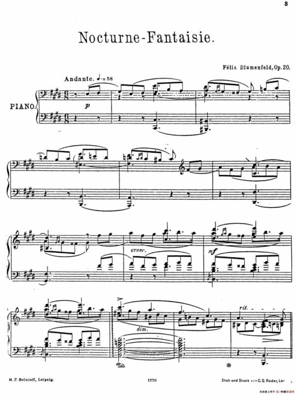 Nocturne Fantasie Op.20（幻想夜曲）