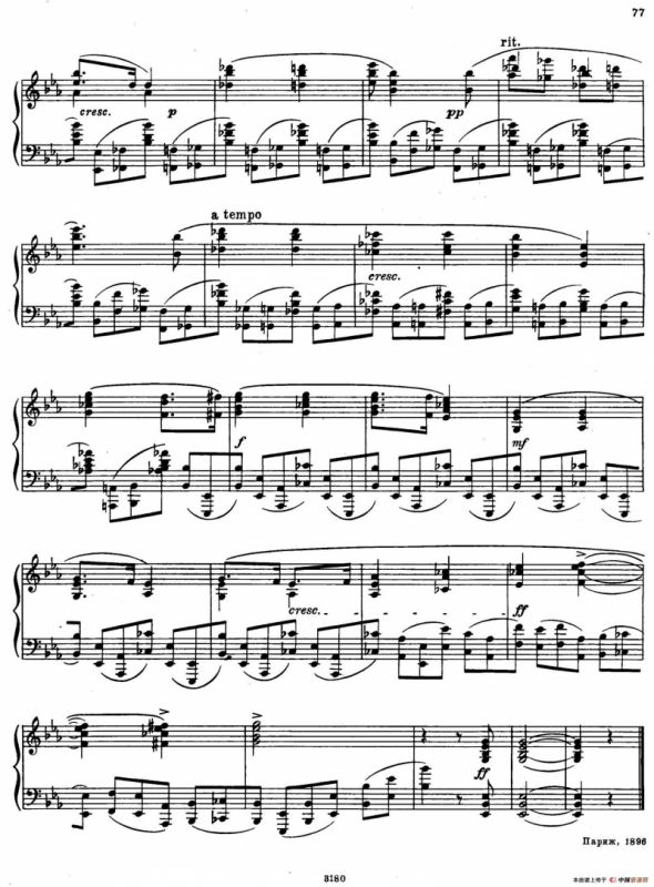 斯克里亚宾-7 Preludes Op.17（7首前奏曲 No.2）