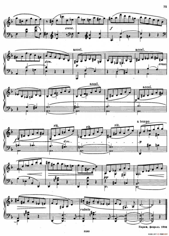 斯克里亚宾-7 Preludes Op.17（7首前奏曲 No.1）