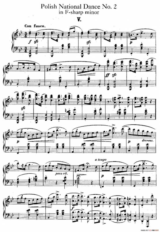 Five Polish National Dance Op.3（5首波兰民族舞曲 No.5）