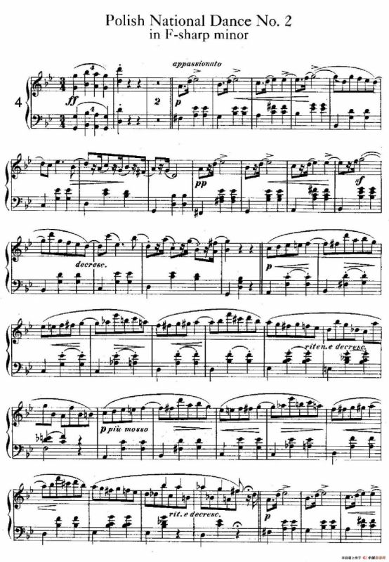 Five Polish National Dance Op.3（5首波兰民族舞曲 No.4）