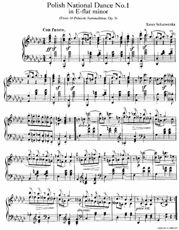 Five Polish National Dance Op.3（5首波兰民族舞曲 No.1）