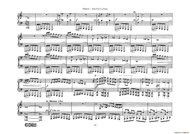 Suite Pour Le Piano Op.8（钢琴组曲·Ⅴ）