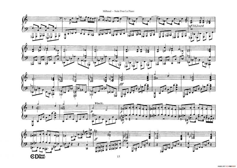 Suite Pour Le Piano Op.8（钢琴组曲·Ⅴ）