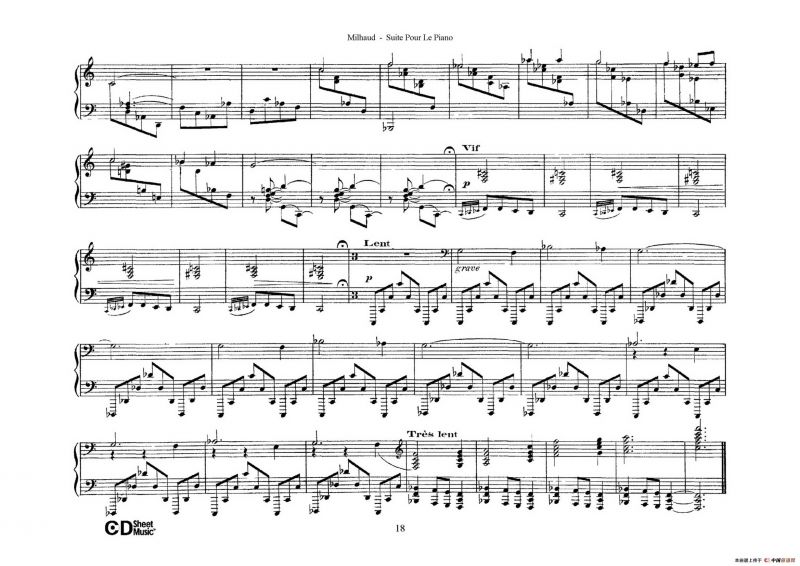 Suite Pour Le Piano Op.8（钢琴组曲·Ⅴ）