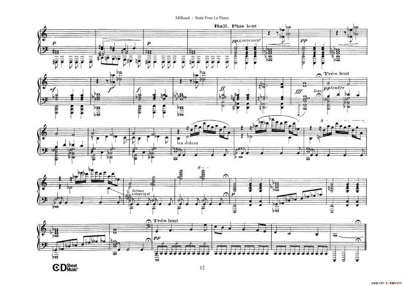 Suite Pour Le Piano Op.8（钢琴组曲·Ⅳ）