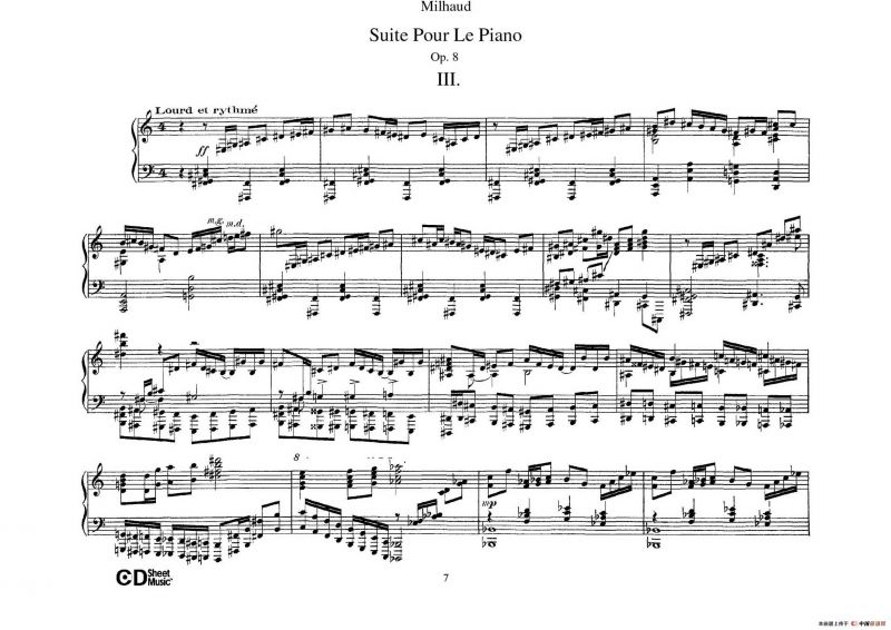 Suite Pour Le Piano Op.8（钢琴组曲·Ⅲ）