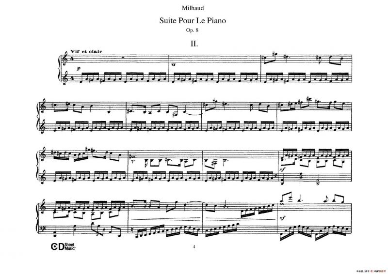 Suite Pour Le Piano Op.8（钢琴组曲·Ⅱ）