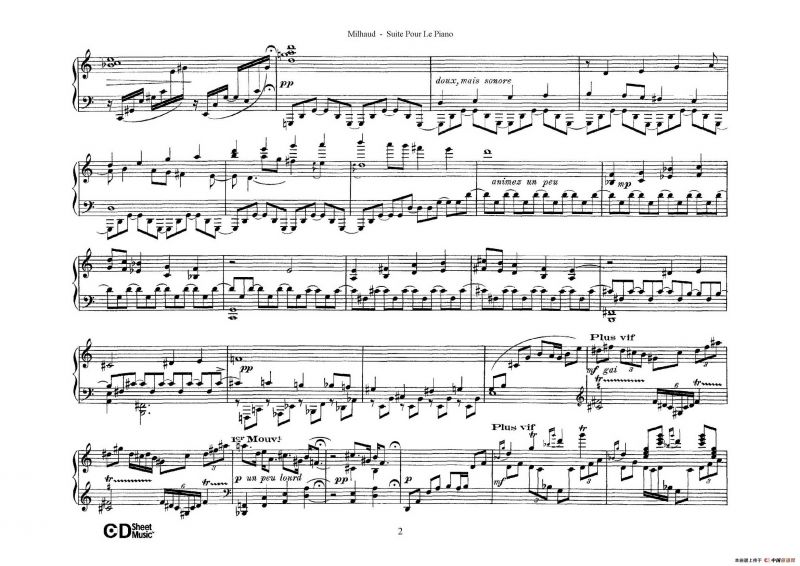 Suite Pour Le Piano Op.8（钢琴组曲·Ⅰ）