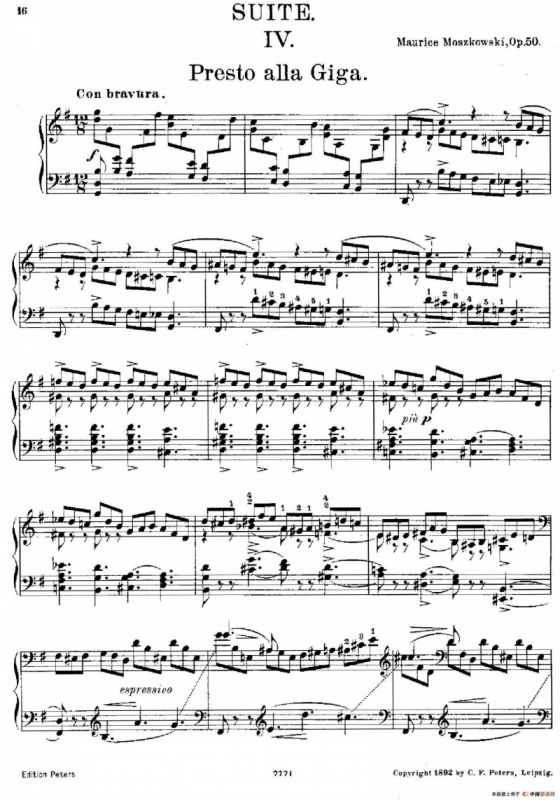 Suite in G Major Op.50（G大调组曲·Ⅳ）