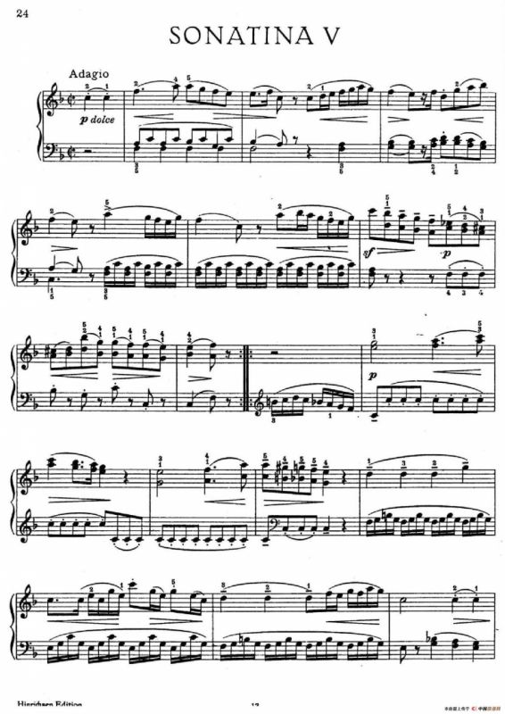 6 Viennese Sonatinas K.439b（6首维也纳小奏鸣曲·Ⅴ）