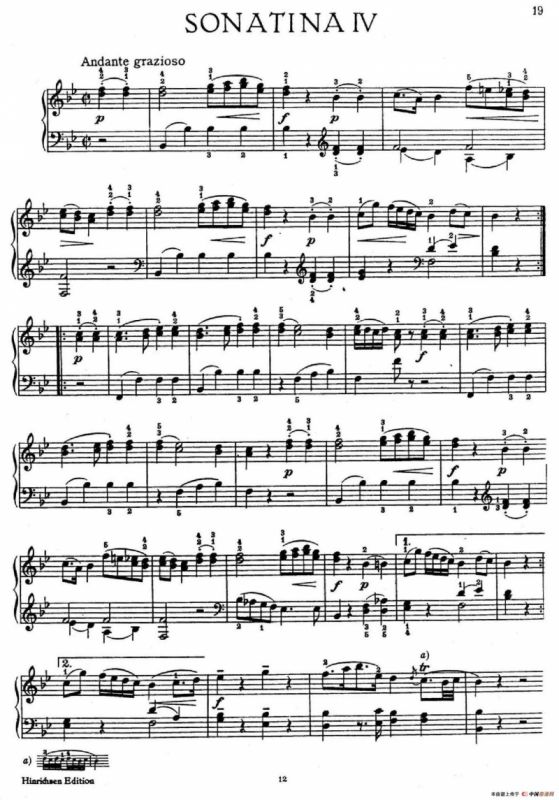 6 Viennese Sonatinas K.439b（6首维也纳小奏鸣曲·Ⅳ）