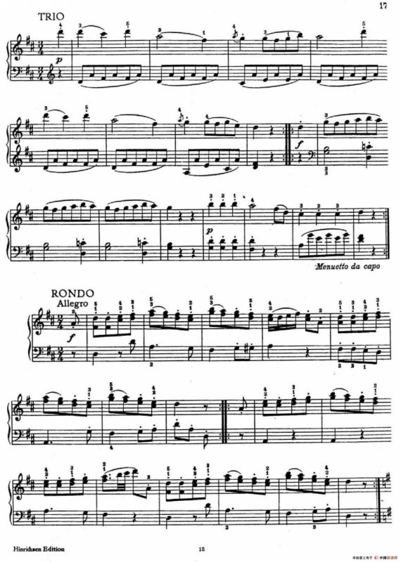 6 Viennese Sonatinas K.439b（6首维也纳小奏鸣曲·Ⅲ）