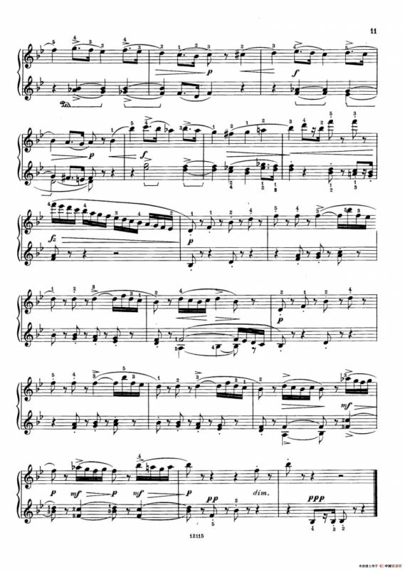 Six Humorous Bagatelles Op.11（6首幽默小品·5）